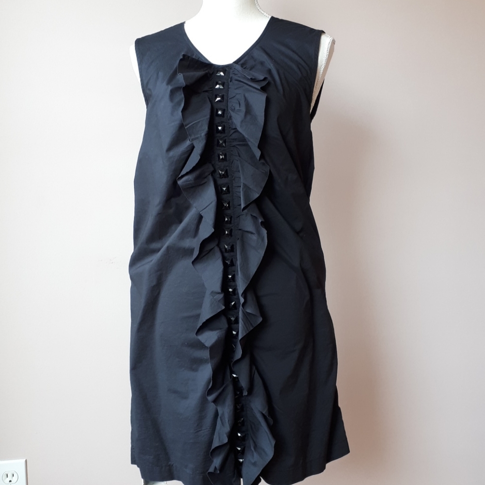 American Retro black ruffle dress
